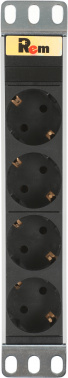 Блок распределения питания Rem R-10-4S-220-Z гор.размещ. 4xSchuko базовые 10A C14