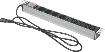 Блок распределения питания Rem R-10-4S-6C13-V-440-1.8 гор.размещ. 4xSchuko 6xC13 базовые 10A C14 1.8м