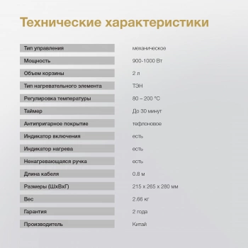Аэрогриль Hyundai HYF-2057