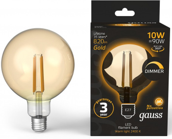 Лампа светодиодная Gauss Filament  158802010-D