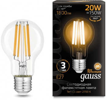 Лампа светодиодная Gauss Filament  102902120