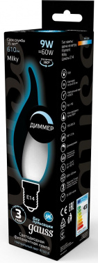 Лампа светодиодная Gauss Filament  104201209-D