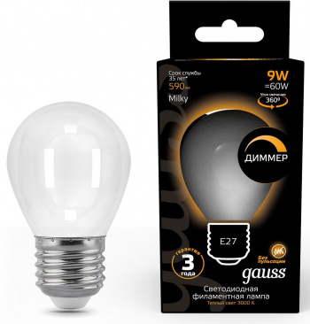 Лампа светодиодная Gauss Filament  105202109-D