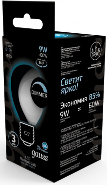 Лампа светодиодная Gauss Filament  105202209-D