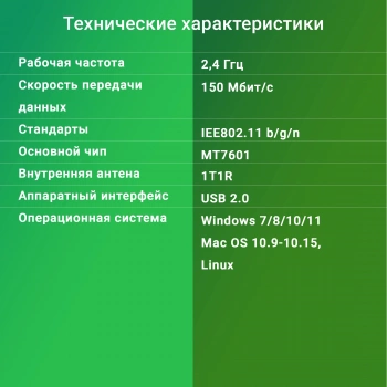 Сетевой адаптер Wi-Fi Digma DWA-N150C