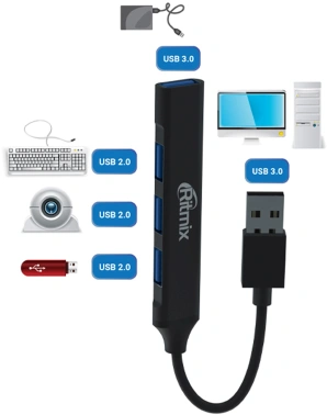 Разветвитель USB Ritmix CR-4400