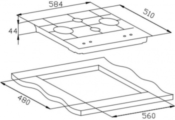 Газовая варочная поверхность Weissgauff HGG 641 BV