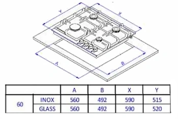 Газовая варочная поверхность Weissgauff HGG 641 XB