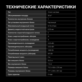 Сплит-система Hyundai HAC-12/T-PRO