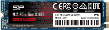 Накопитель SSD Silicon Power PCIe 3.0 x4 1TB SP01KGBP34UD8005