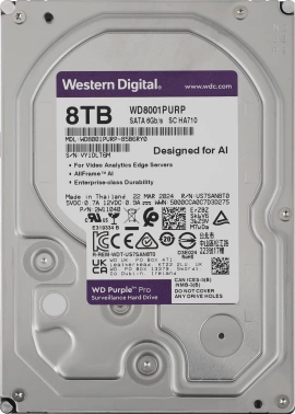 Жесткий диск WD SATA-III 8TB  WD8001PURP