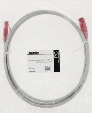 Патч-корд Hyperline PC-LPM-UTP-RJ45-RJ45-C5E-1.5M-LSZH-GY