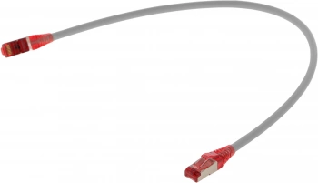 Патч-корд Hyperline PC-LPM-STP-RJ45-RJ45-C5E-0.5M-LSZH-GY