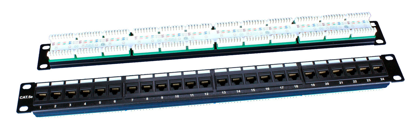 Патч-панель Hyperline PP3-19-24-8P8C-C5E-110D 19 1U 24xRJ45 кат.5e UTP
