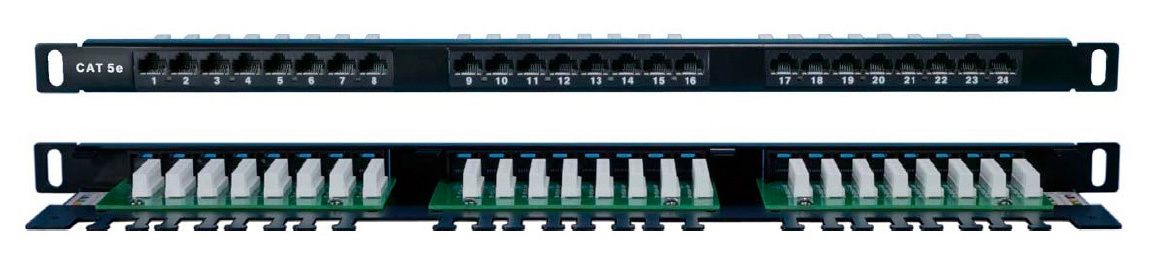 Патч-панель Hyperline PPHD-19-24-8P8C-C5E-110D 19 0.5U 24xRJ45 кат.5e UTP