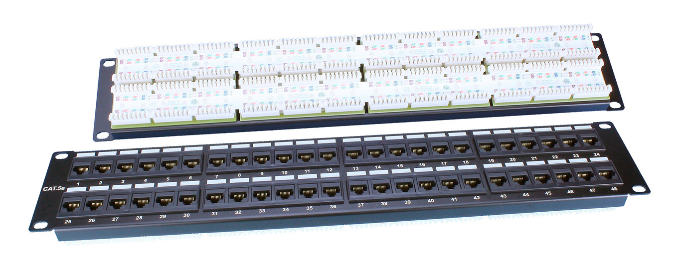 Патч-панель Hyperline PP3-19-48-8P8C-C5E-110D 19 2U 48xRJ45 кат.5e UTP