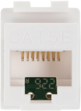 Модуль Hyperline KJ8-8P8C-C5E-180-WH информ. KeystoneRJ45 кат.5E UTP бел. (упак.:1шт)