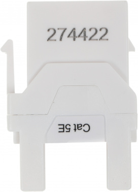 Модуль Hyperline KJ8-8P8C-C5E-180-WH информ. KeystoneRJ45 кат.5E UTP бел. (упак.:1шт)
