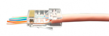 Коннектор Hyperline (PLEZ-8P8C-U-C5-100) UTP кат.5E RJ45 прозрачный (упак.:100шт)