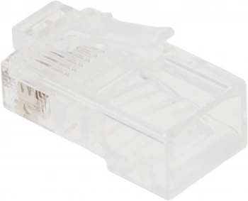 Коннектор Hyperline (PLUG-8P8C-U-C5-100) UTP кат.5e RJ45 прозрачный (упак.:100шт)