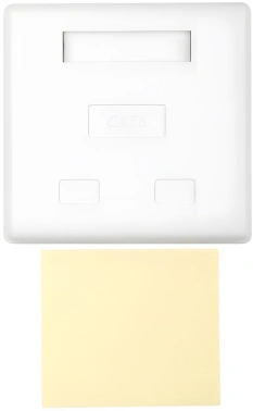 Розетка Hyperline SB1-2-8P8C-C6-SH-WHRJ45 2 кат.6 FTP бел. (упак.:1шт)