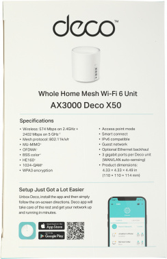 Бесшовный Mesh роутер TP-Link Deco X50(1-Pack)