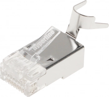 Коннектор Hyperline (PLUG-8P8C-UV-C6-TW-SH-10) FTP кат.6 RJ45 (упак.:10шт)