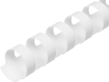 Пружины для переплета пластиковые Heleos d=14мм 90-111лист A4 белый (100шт)  BCA4-14W