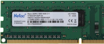 Память DDR3 4GB 1600MHz Netac  NTBSD3P16SP-04
