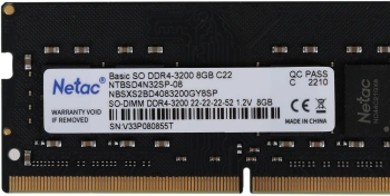 Память DDR4 8Gb 3200MHz Netac  NTBSD4N32SP-08