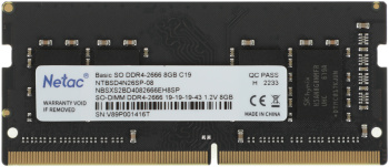 Память DDR4 8Gb 2666MHz Netac  NTBSD4N26SP-08