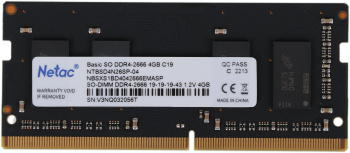 Память DDR4 4Gb 2666MHz Netac  NTBSD4N26SP-04