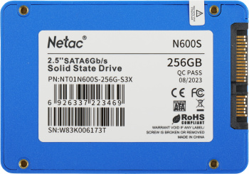 Накопитель SSD Netac SATA-III 256GB NT01N600S-256G-S3X
