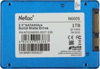 Накопитель SSD Netac SATA-III 1TB NT01N600S-001T-S3X
