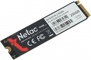 Накопитель SSD Netac PCIe 3.0 x4 250GB NT01NV3000-250-E4X