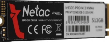 Накопитель SSD Netac PCIe 3.0 x4 512GB NT01N930E-512G-E4X