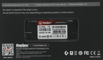 Накопитель SSD Kingspec PCIe 3.0 x4 1TB NE-1TB