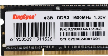 Память DDR3 4GB 1600MHz Kingspec  KS1600D3N13504G