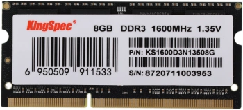 Память DDR3L 8GB 1600MHz Kingspec  KS1600D3N13508G