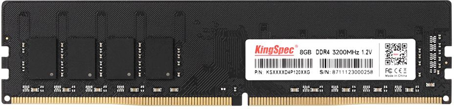 Память DDR4 8Gb 3200MHz Kingspec KS3200D4P12008G RTL PC4-25600 CL17 DIMM 288-pin 1.2В single rank