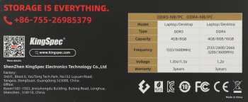 Память DDR4 32GB 3200MHz Kingspec  KS3200D4N12032G