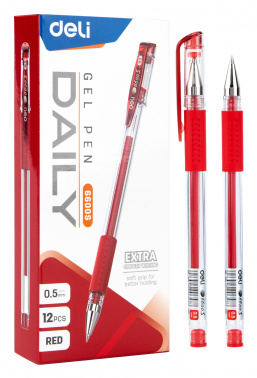 Ручка гелев. Deli Daily E6600SRed