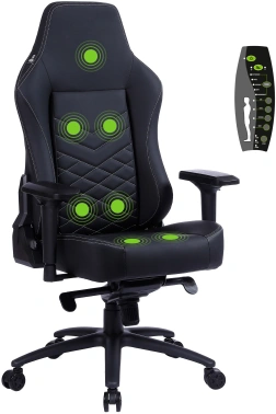 Кресло игровое Cactus  CS-CHR-0112BL-M с вибромассажем