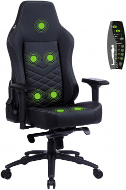 Кресло игровое Cactus  CS-CHR-0112BL-M с вибромассажем