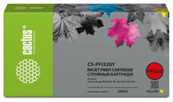 Картридж струйный Cactus CS-PFI320Y