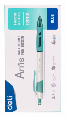 Набор ручек шариков. автоматическая Deli Arris EQ18-BL-P