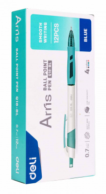 Набор ручек шариков. автоматическая Deli Arris EQ18-BL-P