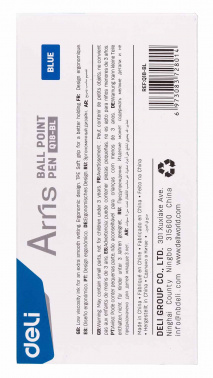 Набор ручек шариков. автоматическая Deli Arris EQ18-BL-P