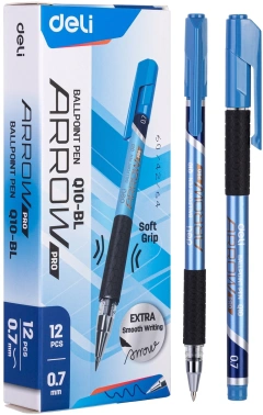 Набор ручек шариков. Deli Arrow EQ10-BL-P