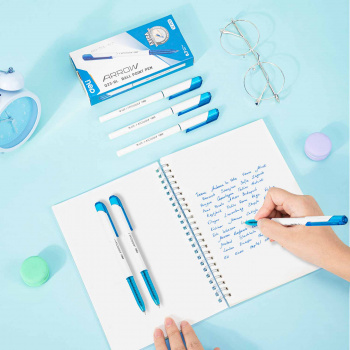 Набор ручек шариков. Deli Arrow EQ23-BL-P